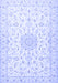 Medallion Blue Traditional Rug, tr1589blu