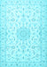 Medallion Light Blue Traditional Rug, tr1589lblu