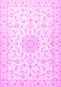 Medallion Pink Traditional Rug, tr1589pnk