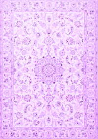 Medallion Purple Traditional Rug, tr1589pur