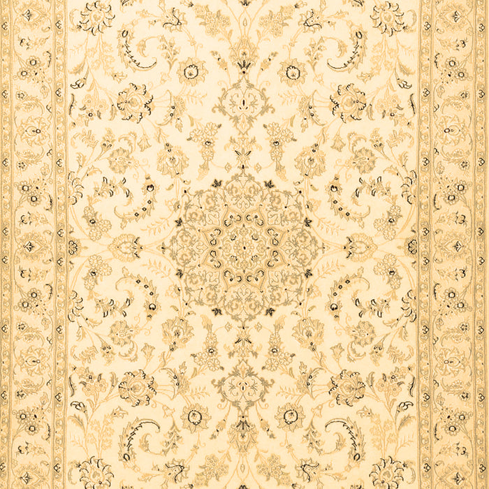 Machine Washable Medallion Brown Traditional Rug, wshtr1589brn