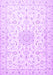 Machine Washable Medallion Purple Traditional Area Rugs, wshtr1589pur