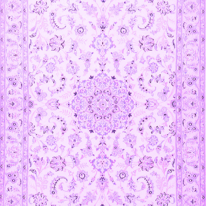 Machine Washable Medallion Purple Traditional Area Rugs, wshtr1589pur