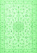 Medallion Emerald Green Traditional Rug, tr1589emgrn