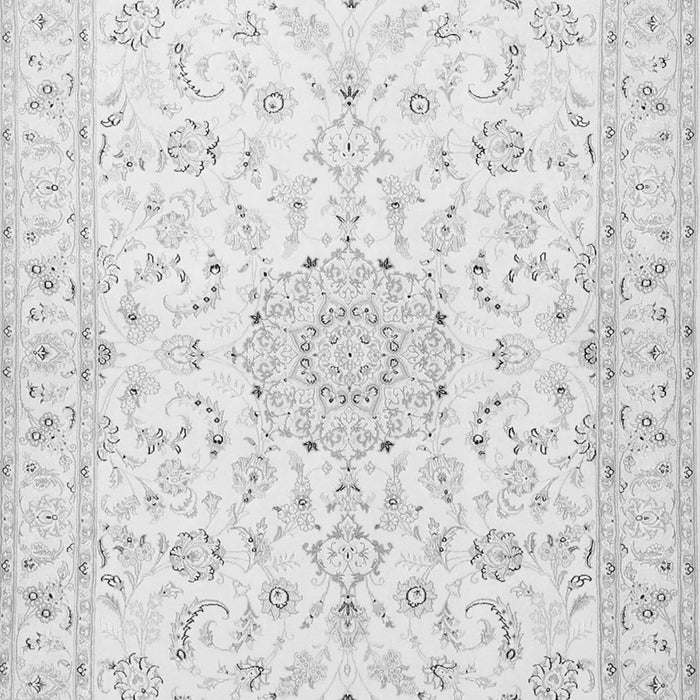 Serging Thickness of Machine Washable Medallion Gray Traditional Rug, wshtr1589gry