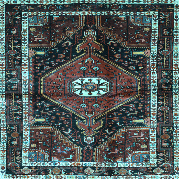 Square Persian Light Blue Traditional Rug, tr158lblu