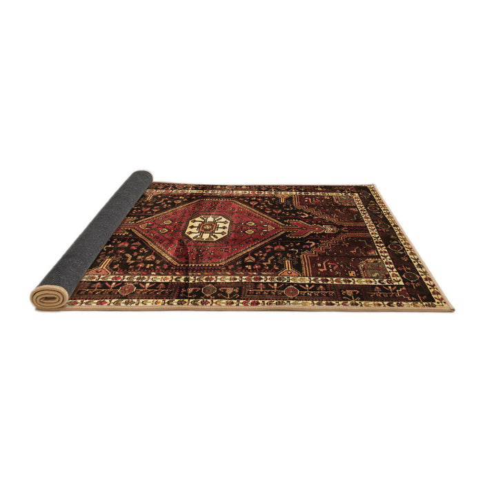 Sideview of Persian Brown Traditional Rug, tr158brn
