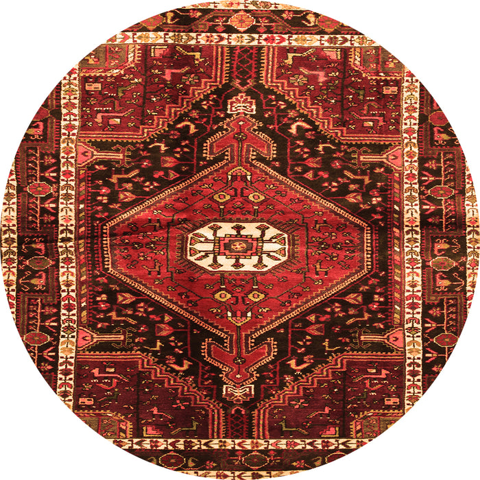 Machine Washable Persian Orange Traditional Area Rugs, wshtr158org