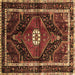 Square Machine Washable Persian Brown Traditional Rug, wshtr158brn