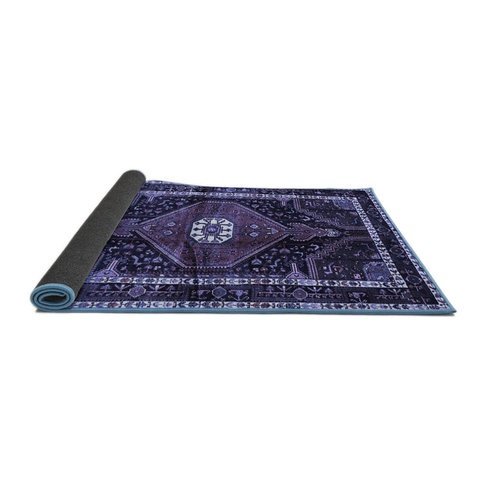 Sideview of Persian Blue Traditional Rug, tr158blu