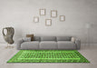 Machine Washable Persian Green Traditional Area Rugs in a Living Room,, wshtr1590grn