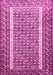 Machine Washable Persian Pink Traditional Rug, wshtr1590pnk