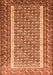 Serging Thickness of Machine Washable Persian Orange Traditional Area Rugs, wshtr1590org