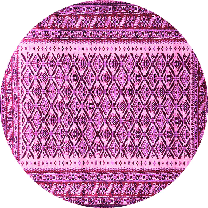 Round Persian Pink Traditional Rug, tr1590pnk