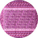 Round Persian Pink Traditional Rug, tr1590pnk