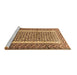 Sideview of Machine Washable Persian Brown Traditional Rug, wshtr1590brn