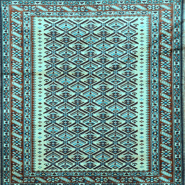 Square Machine Washable Persian Light Blue Traditional Rug, wshtr1590lblu
