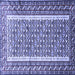 Square Persian Blue Traditional Rug, tr1590blu