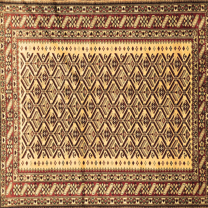 Square Persian Brown Traditional Rug, tr1590brn
