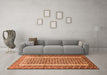 Machine Washable Persian Orange Traditional Area Rugs in a Living Room, wshtr1590org