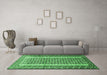 Machine Washable Persian Emerald Green Traditional Area Rugs in a Living Room,, wshtr1590emgrn