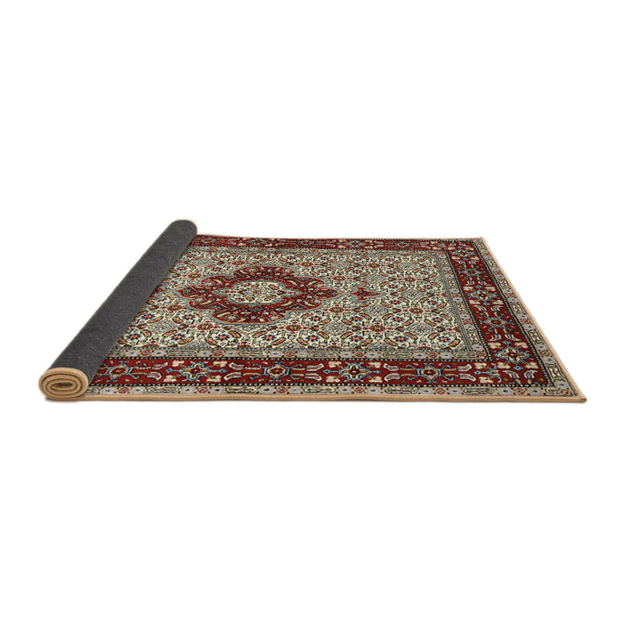 Sideview of Traditional Tan Brown Persian Rug, tr1591