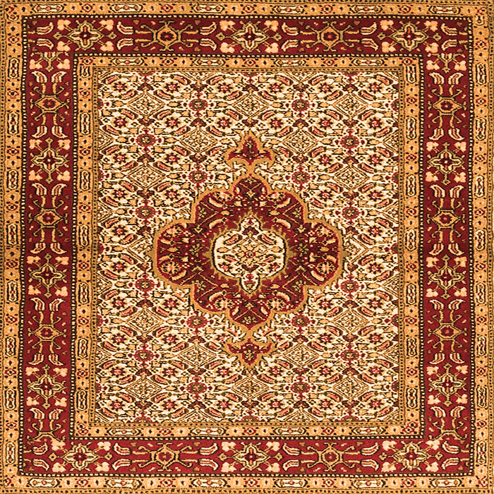 Serging Thickness of Persian Orange Traditional Rug, tr1591org