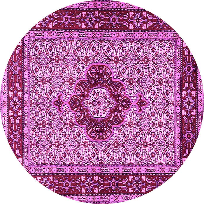 Round Persian Pink Traditional Rug, tr1591pnk