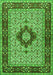 Serging Thickness of Machine Washable Persian Green Traditional Area Rugs, wshtr1591grn