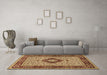 Machine Washable Persian Brown Traditional Rug in a Living Room,, wshtr1591brn