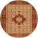 Machine Washable Persian Orange Traditional Area Rugs, wshtr1591org