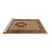 Sideview of Machine Washable Persian Brown Traditional Rug, wshtr1591brn