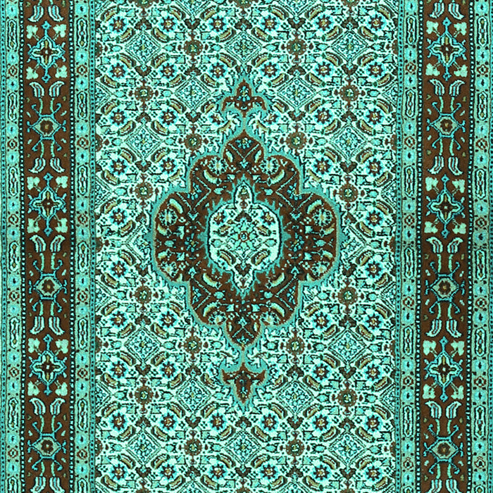 Machine Washable Persian Turquoise Traditional Area Rugs, wshtr1591turq