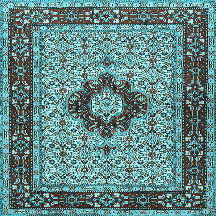 Square Persian Light Blue Traditional Rug, tr1591lblu