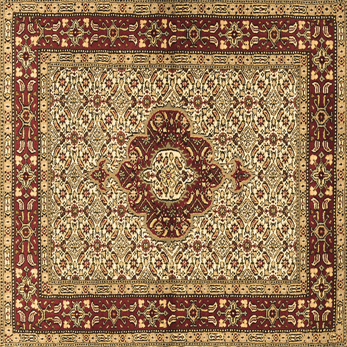 Square Persian Brown Traditional Rug, tr1591brn