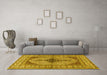 Machine Washable Persian Yellow Traditional Rug in a Living Room, wshtr1592yw