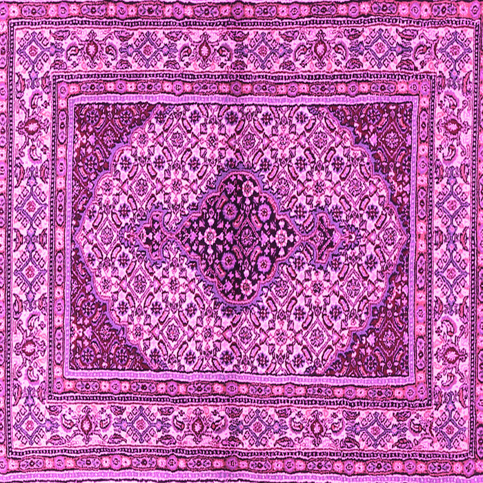 Square Machine Washable Persian Pink Traditional Rug, wshtr1592pnk