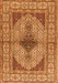 Serging Thickness of Machine Washable Persian Orange Traditional Area Rugs, wshtr1592org