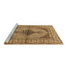 Sideview of Machine Washable Persian Brown Traditional Rug, wshtr1592brn