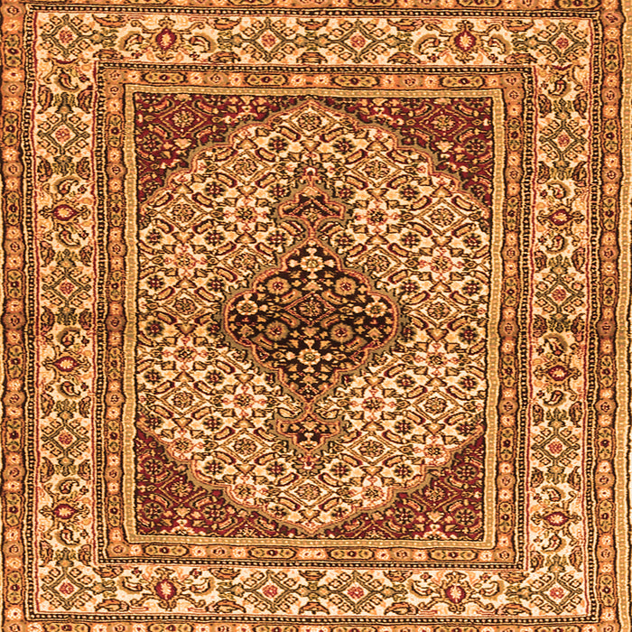 Serging Thickness of Persian Orange Traditional Rug, tr1592org