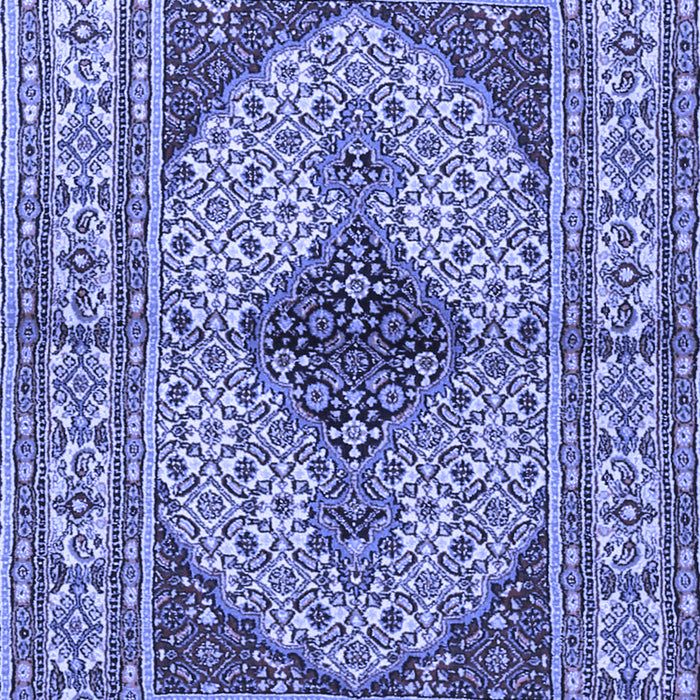 Machine Washable Persian Blue Traditional Rug, wshtr1592blu