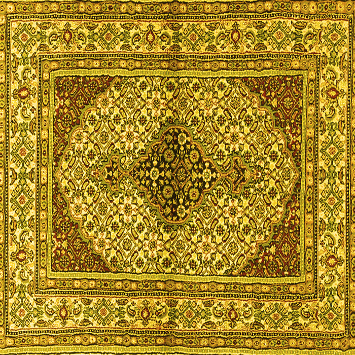 Square Persian Yellow Traditional Rug, tr1592yw