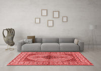 Machine Washable Persian Red Traditional Rug, wshtr1592red