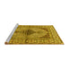 Sideview of Machine Washable Persian Yellow Traditional Rug, wshtr1592yw