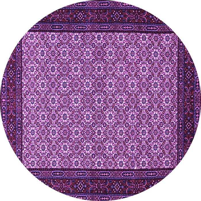 Round Persian Purple Traditional Rug, tr1593pur