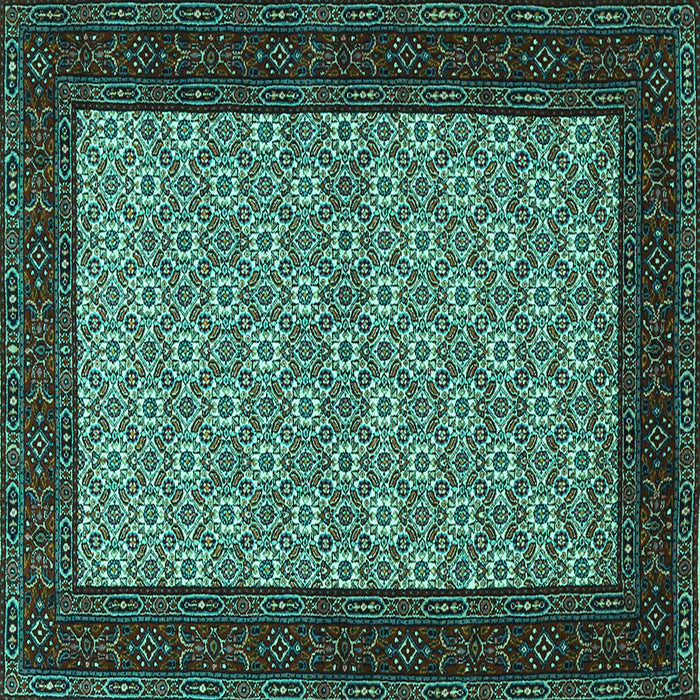 Square Persian Turquoise Traditional Rug, tr1593turq