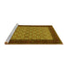 Sideview of Machine Washable Persian Yellow Traditional Rug, wshtr1593yw