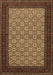 Machine Washable Persian Brown Traditional Rug, wshtr1593brn