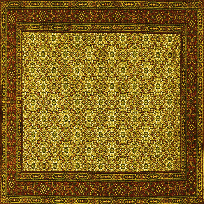 Square Persian Yellow Traditional Rug, tr1593yw