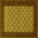 Square Persian Yellow Traditional Rug, tr1593yw
